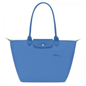 Longchamp Le Pliage Green L Tote Tassen Dames Blauw | 937560-REU