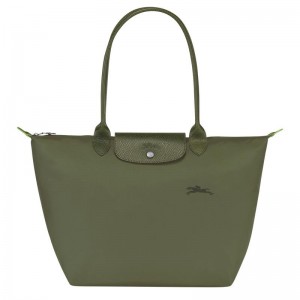 Longchamp Le Pliage Green L Tote Tassen Dames Groen | 645832-DHS