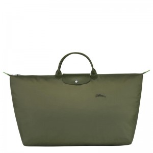 Longchamp Le Pliage Green M Reistas Dames Groen | 703216-UWT