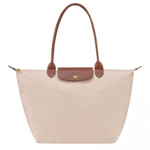 Longchamp Le Pliage Original L Tote Tassen Dames Wit | 370465-MYI