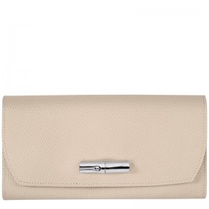 Longchamp Roseau Continental Portefeuille Dames Wit | 043761-TRL