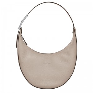 Longchamp Roseau Essential M Hobo Tas Dames Grijs | 146372-EZD