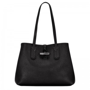 Longchamp Roseau Essential M Tote Tassen Dames Zwart | 238147-POF