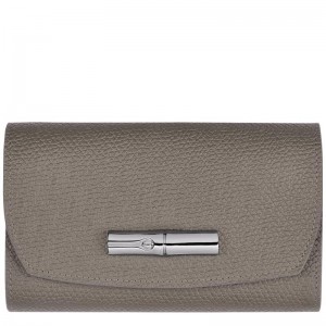 Longchamp Roseau Portefeuille Dames Grijs | 830754-MAG