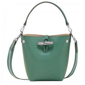 Longchamp Roseau XS Buckettas Dames Groen | 657139-OPI