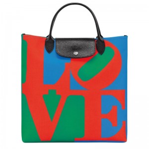 Longchamp x Robert Indiana L Handtas Dames Red/Navy | 192058-OEU