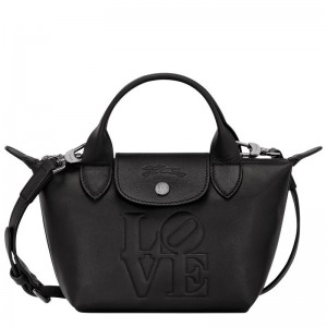 Longchamp x Robert Indiana XS Handtas Heren Zwart | 534680-BCV