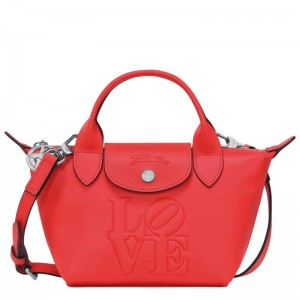 Longchamp x Robert Indiana XS Handtas Heren Rood | 208764-XHR