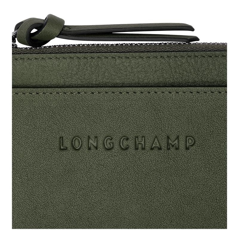 Longchamp 3D Kaarthouder Heren Khaki | 138906-DSX