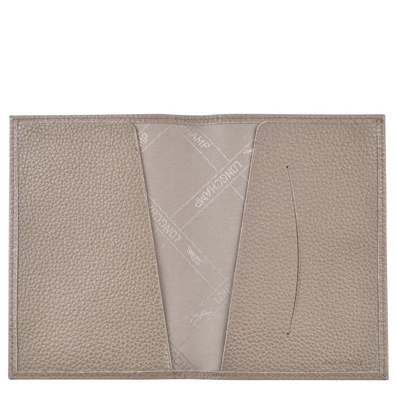 Longchamp Le Foulonné Passport cover Reistas Heren Grijs | 815964-SJQ