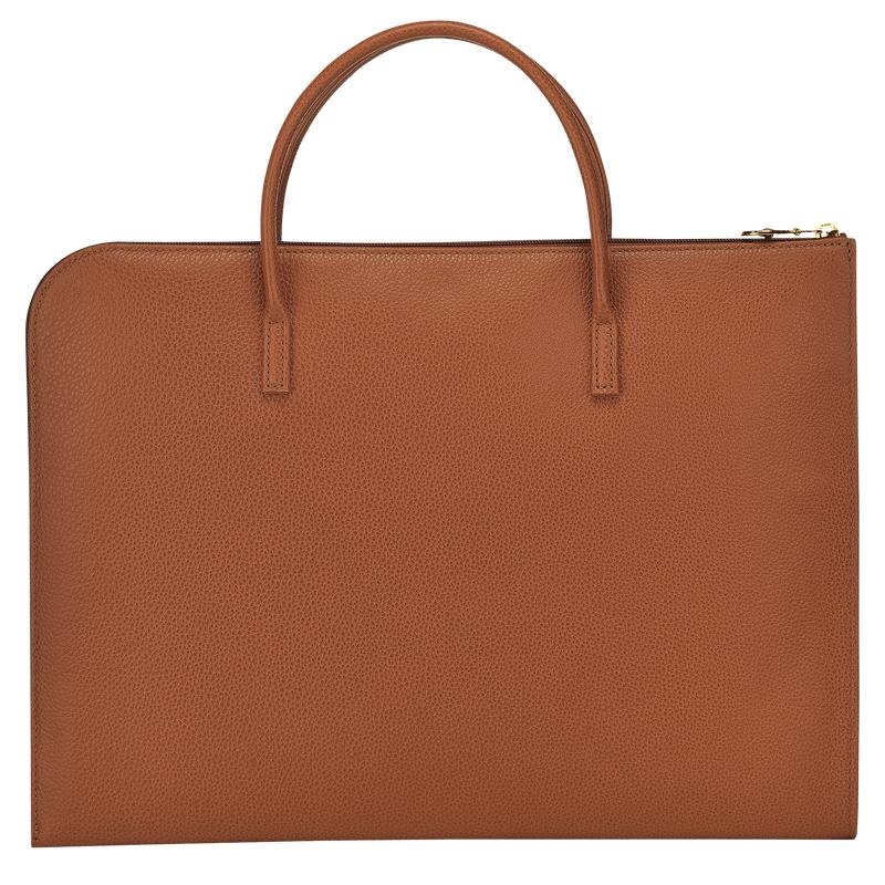 Longchamp Le Foulonné S Aktentas Dames Bruin | 985436-IAT