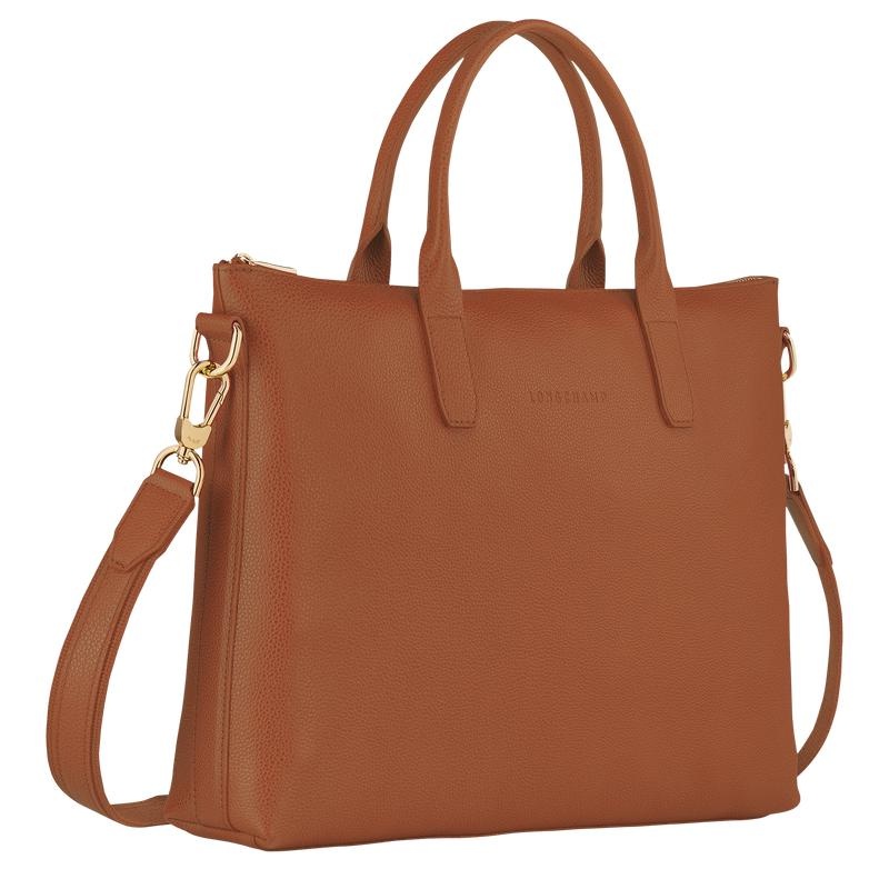 Longchamp Le Foulonné S Aktentas Dames Bruin | 684392-UXT