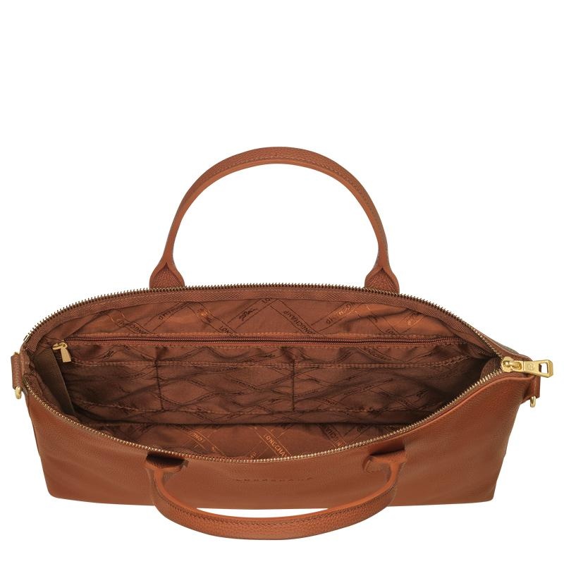 Longchamp Le Foulonné S Aktentas Dames Bruin | 684392-UXT