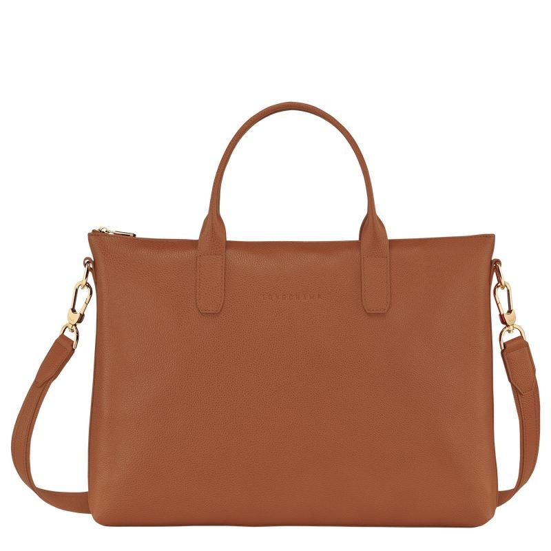 Longchamp Le Foulonné S Aktentas Dames Bruin | 684392-UXT