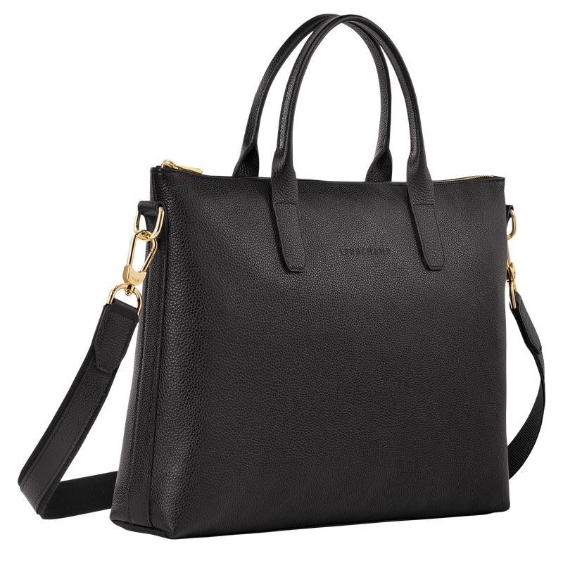 Longchamp Le Foulonné S Aktentas Dames Zwart | 426108-HJU