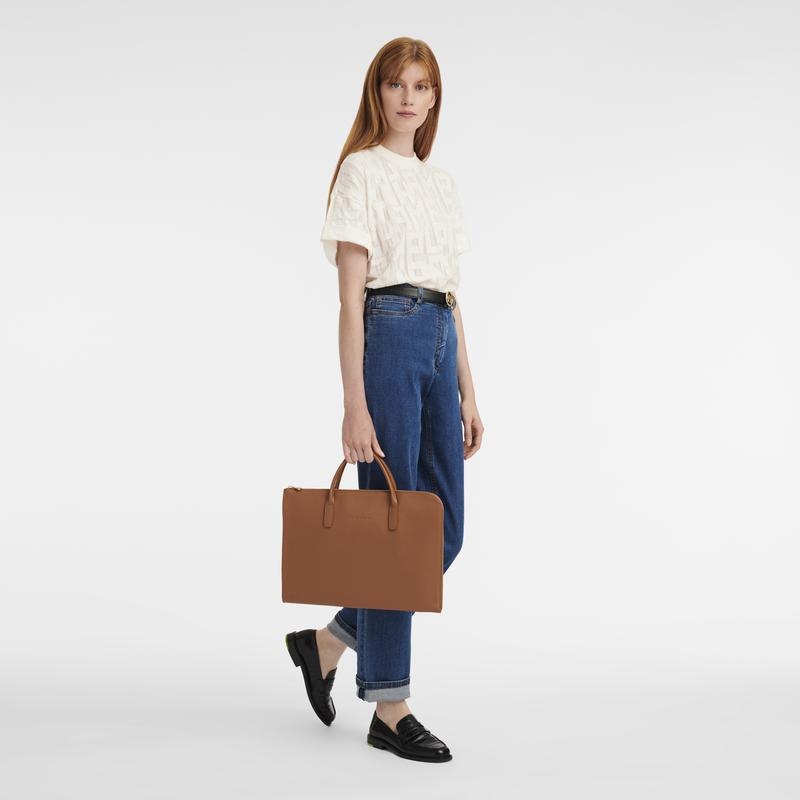 Longchamp Le Foulonné S Aktentas Heren Bruin | 641872-PNY