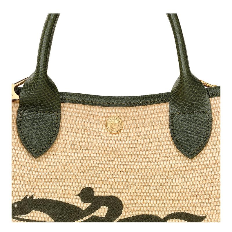 Longchamp Le Panier Pliage S Basket Bag Dames Khaki | 231605-RPN