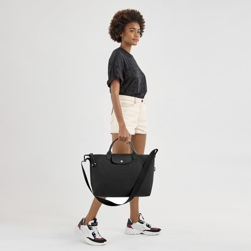 Longchamp Le Pliage Energy XL Handtas Heren Zwart | 918360-QDK