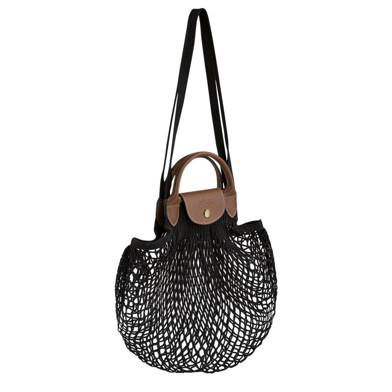 Longchamp Le Pliage Filet L Mesh Bag Dames Zwart | 324691-RHN