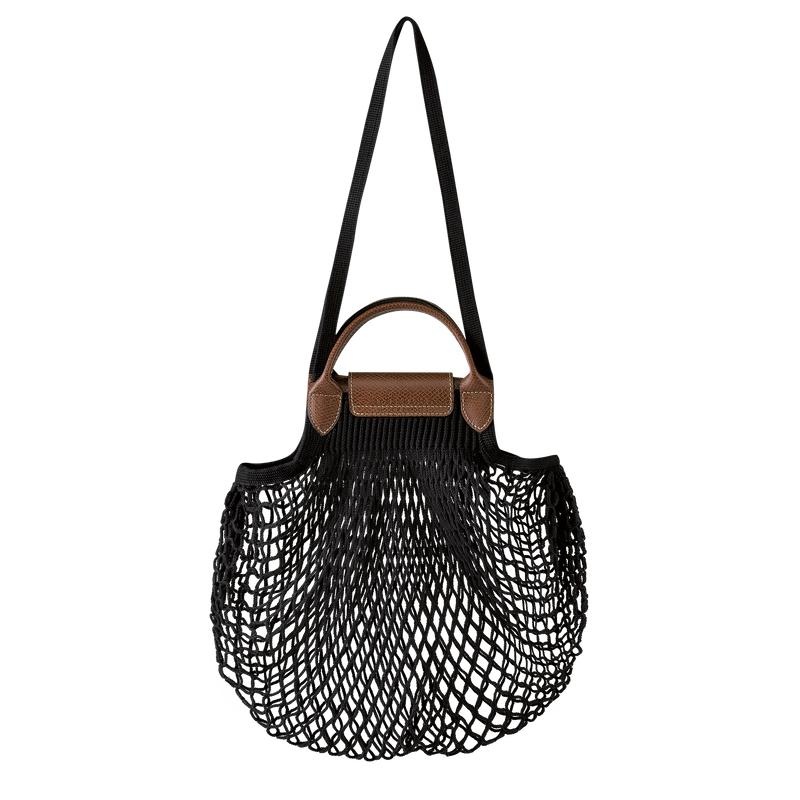 Longchamp Le Pliage Filet L Mesh Bag Dames Zwart | 324691-RHN