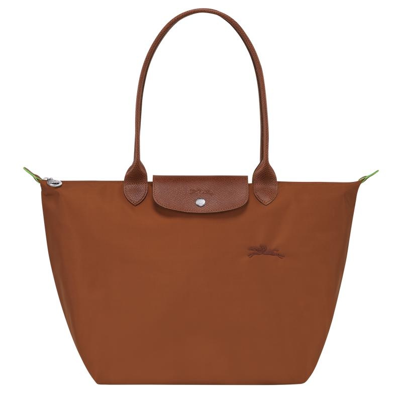 Longchamp Le Pliage Green L Tote Tassen Dames Bruin | 972134-CWT