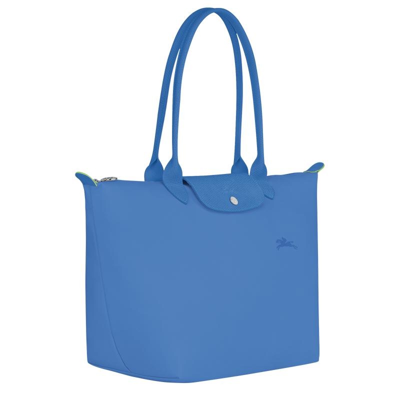 Longchamp Le Pliage Green L Tote Tassen Dames Blauw | 937560-REU