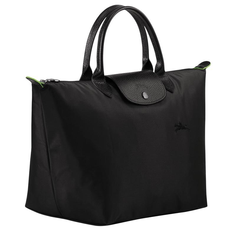 Longchamp Le Pliage Green M Handtas Dames Zwart | 754902-VAS