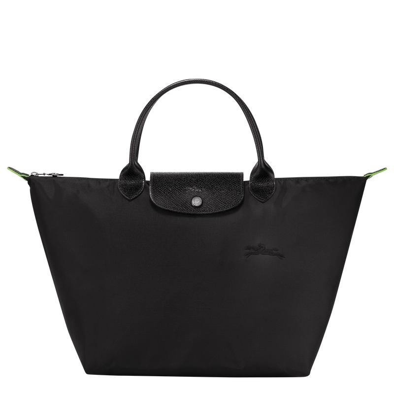 Longchamp Le Pliage Green M Handtas Dames Zwart | 754902-VAS