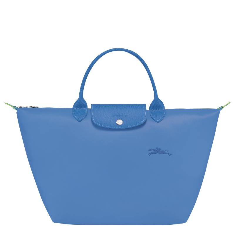 Longchamp Le Pliage Green M Handtas Dames Blauw | 625971-IKM