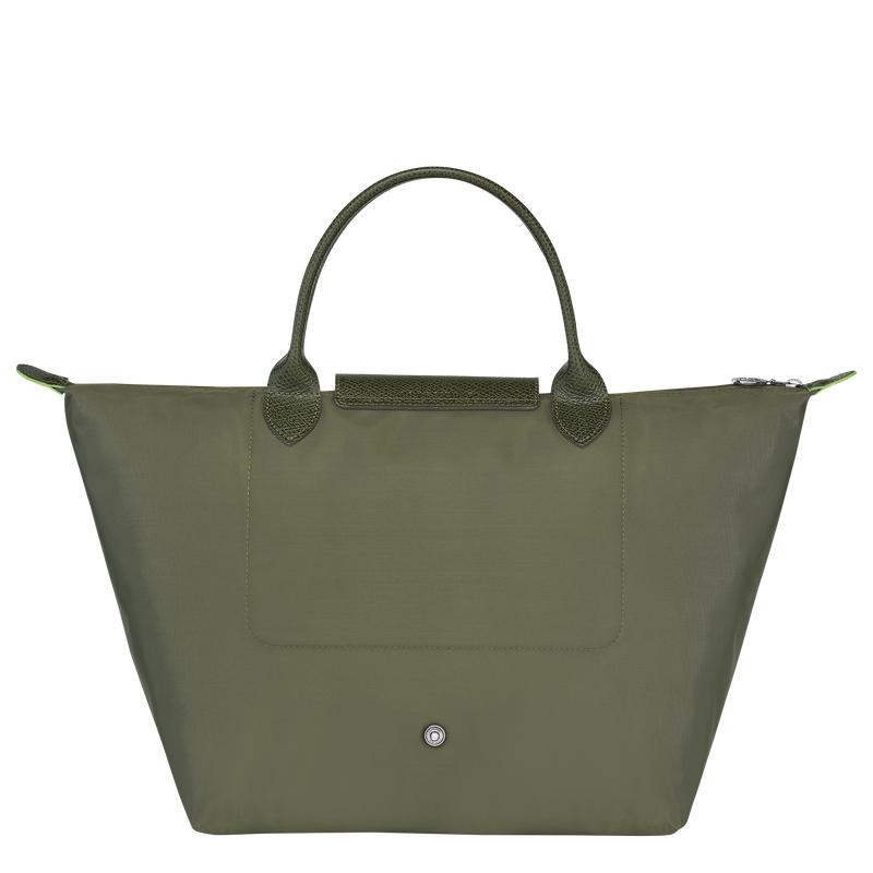 Longchamp Le Pliage Green M Handtas Dames Groen | 826037-EFX