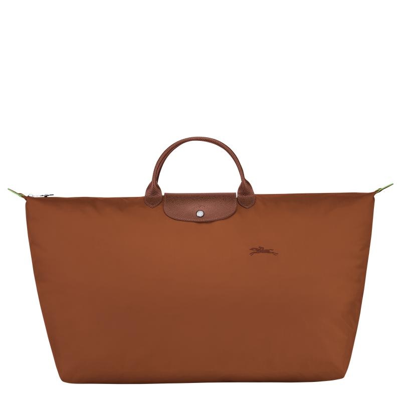 Longchamp Le Pliage Green M Reistas Dames Bruin | 605379-HYI