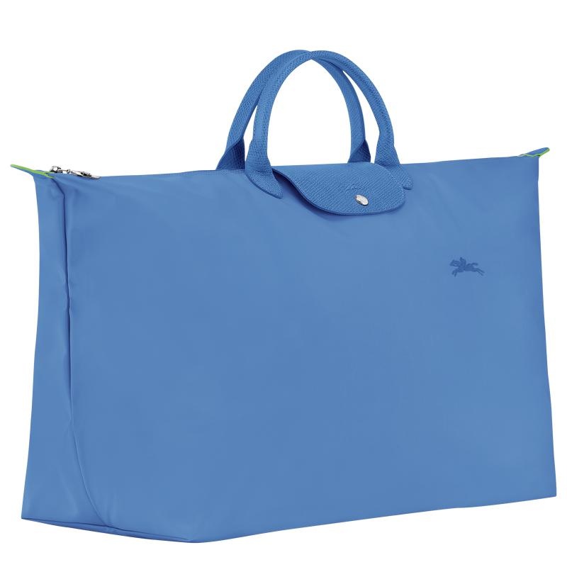 Longchamp Le Pliage Green M Reistas Dames Blauw | 219584-RKD