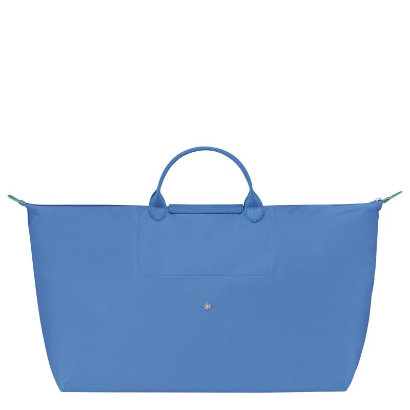 Longchamp Le Pliage Green M Reistas Dames Blauw | 219584-RKD