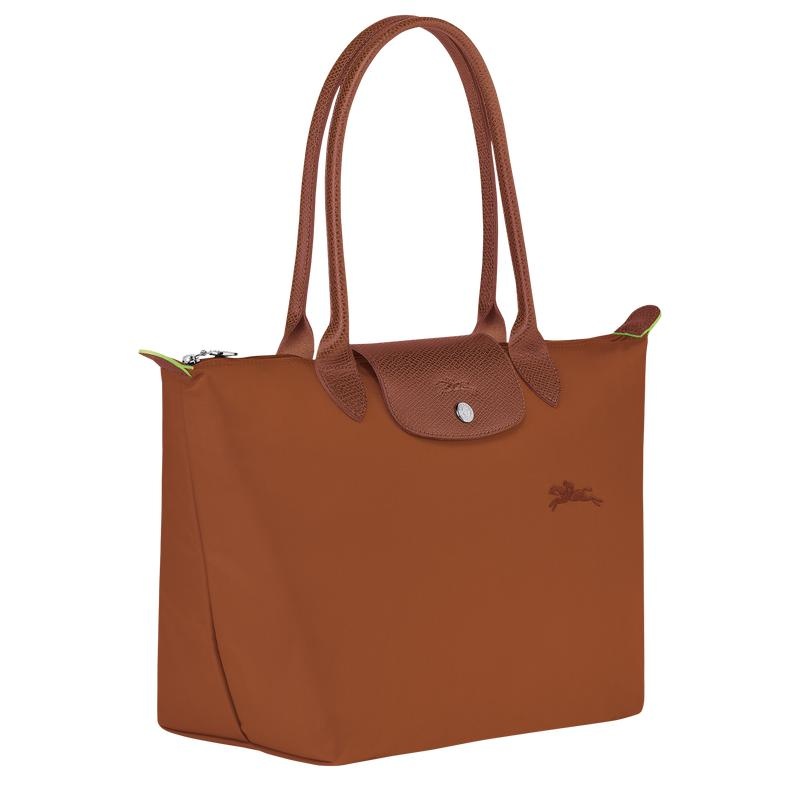 Longchamp Le Pliage Green M Tote Tassen Dames Bruin | 624391-FTH