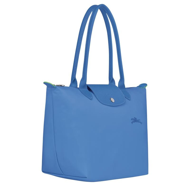 Longchamp Le Pliage Green M Tote Tassen Dames Blauw | 610937-NWL