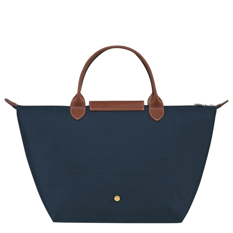 Longchamp Le Pliage Original M Handtas Dames Donkerblauw | 213749-TIC