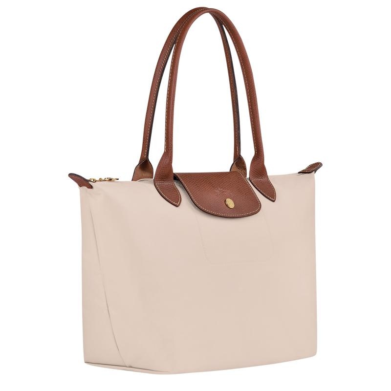 Longchamp Le Pliage Original M Tote Tassen Dames Wit | 192357-CLI