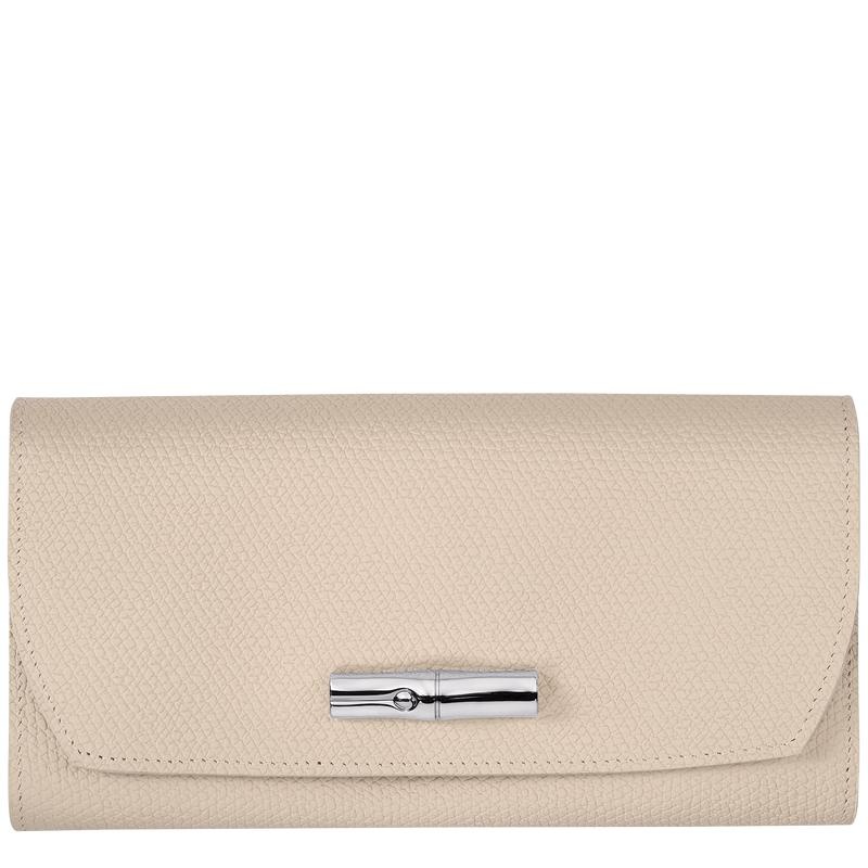 Longchamp Roseau Continental Portefeuille Dames Wit | 043761-TRL