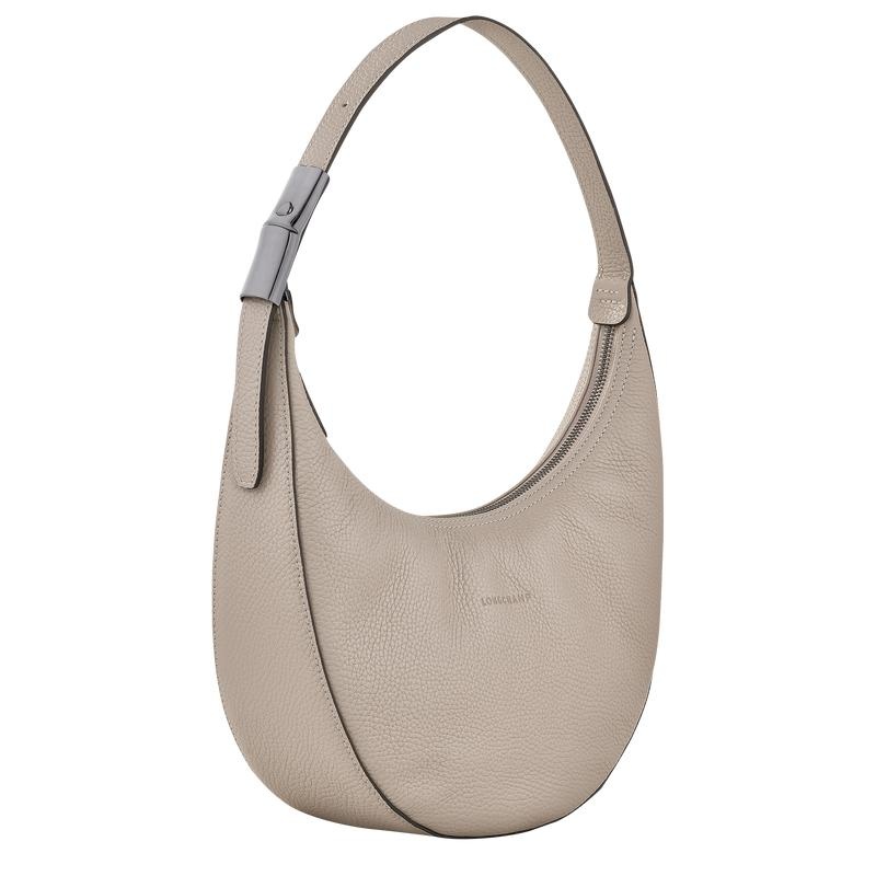 Longchamp Roseau Essential M Hobo Tas Dames Grijs | 146372-EZD