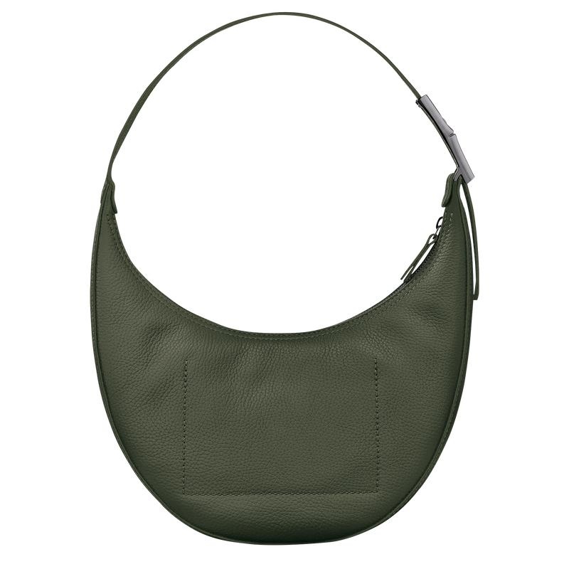 Longchamp Roseau Essential M Hobo Tas Dames Khaki | 279148-UJC