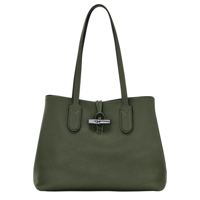 Longchamp Roseau Essential M Tote Tassen Dames Khaki | 342175-WBP