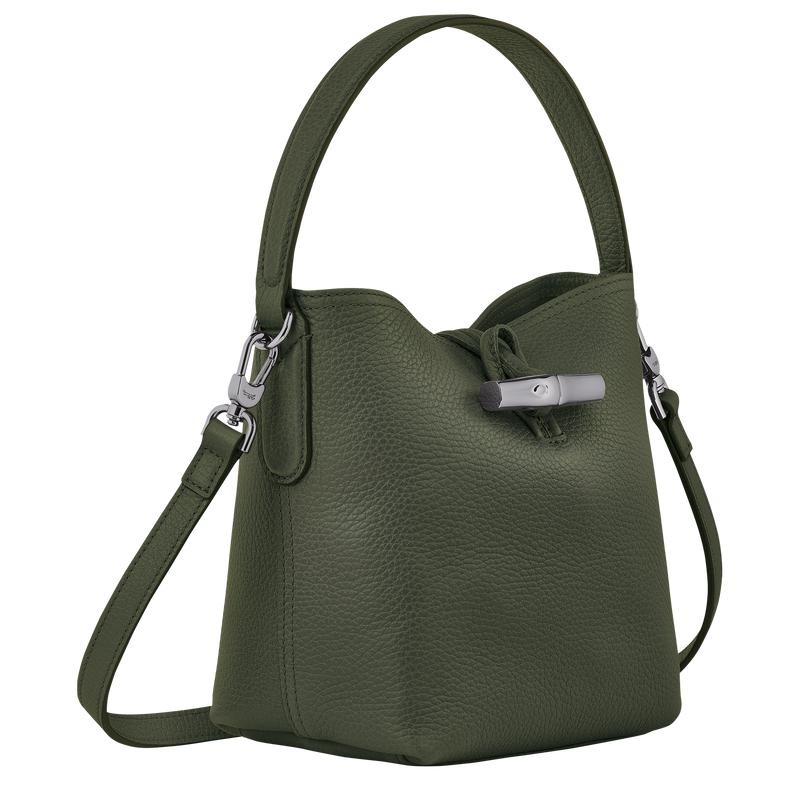 Longchamp Roseau Essential XS Buckettas Dames Khaki | 596738-LMP