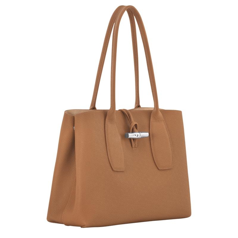 Longchamp Roseau L Tote Tassen Dames Bruin | 859347-ADO