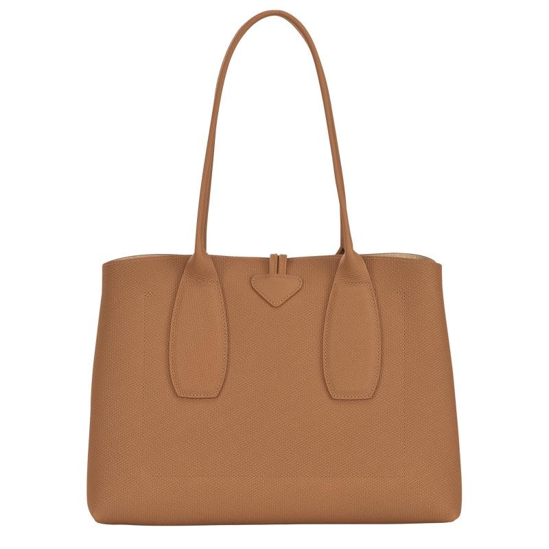 Longchamp Roseau L Tote Tassen Dames Bruin | 859347-ADO