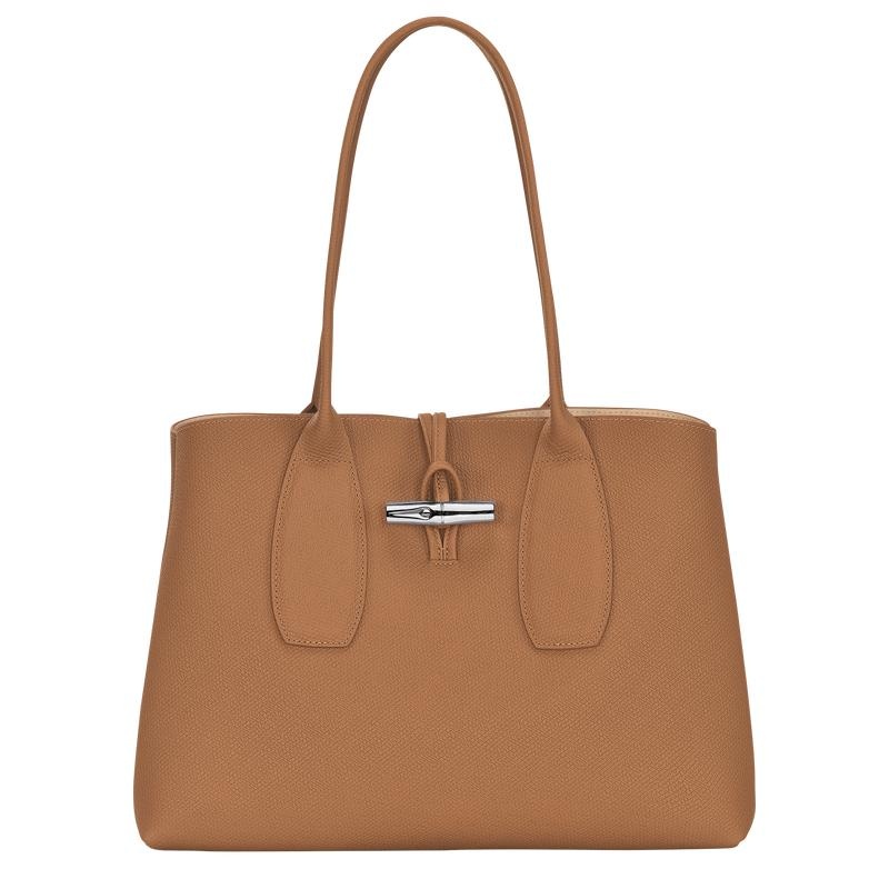 Longchamp Roseau L Tote Tassen Dames Bruin | 859347-ADO