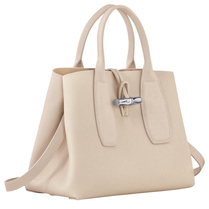 Longchamp Roseau M Handtas Dames Wit | 724901-VRI