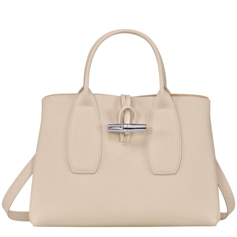 Longchamp Roseau M Handtas Dames Wit | 724901-VRI