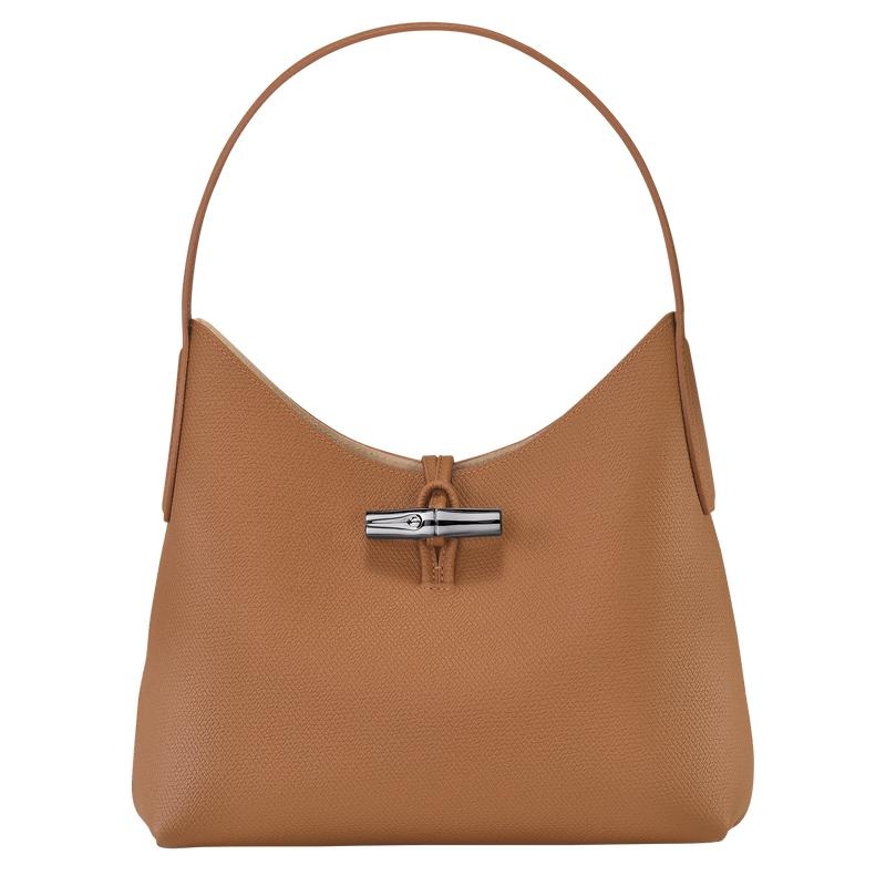 Longchamp Roseau M Hobo Tas Dames Bruin | 561092-BOV