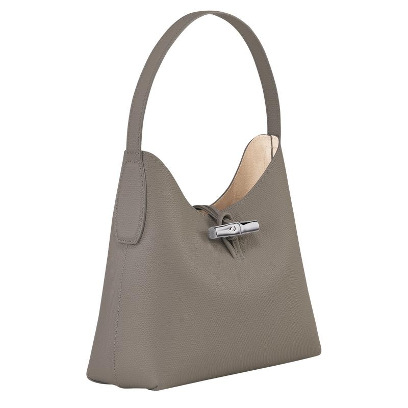 Longchamp Roseau M Hobo Tas Dames Grijs | 083972-XQY