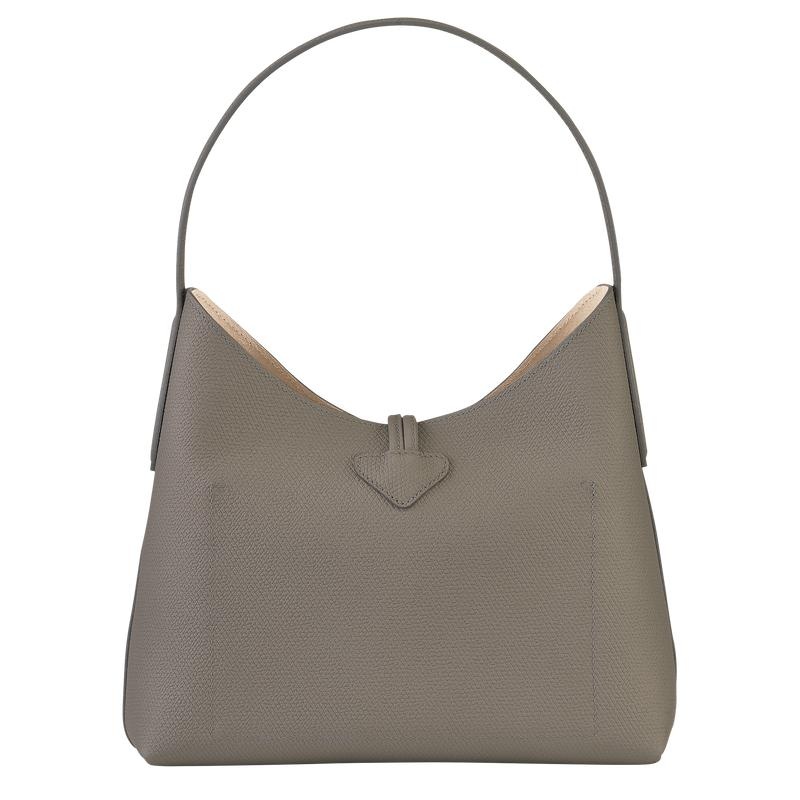 Longchamp Roseau M Hobo Tas Dames Grijs | 083972-XQY